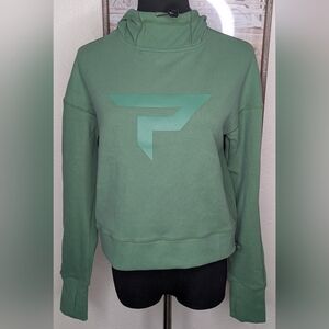 NWT Women's Paddletek Green Buttery Soft Fleece Cropped Longsleeve Hoodie Sz XS